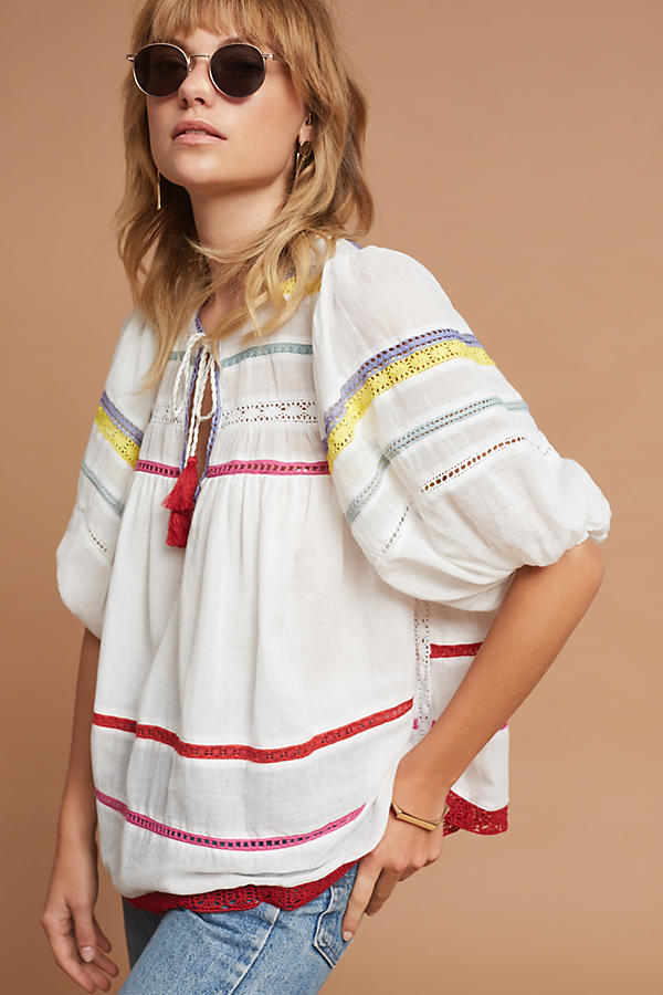 Slide View: 1: Rockaway Peasant Top