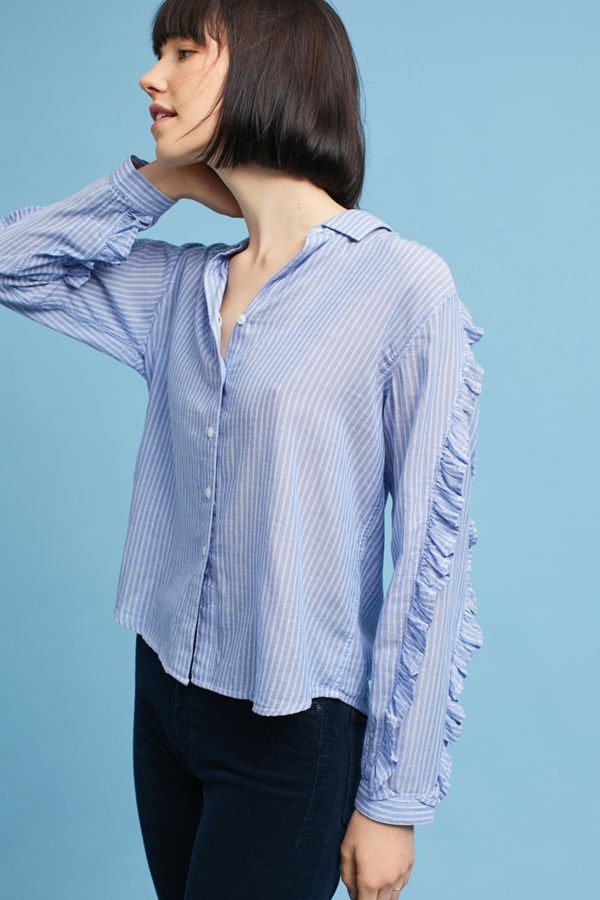 Rails Ruffled Buttondown | Anthropologie