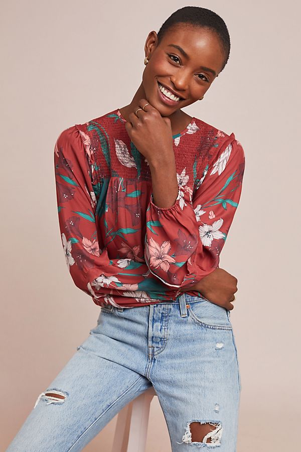 Slide View: 1: Daylily Silk Blouse
