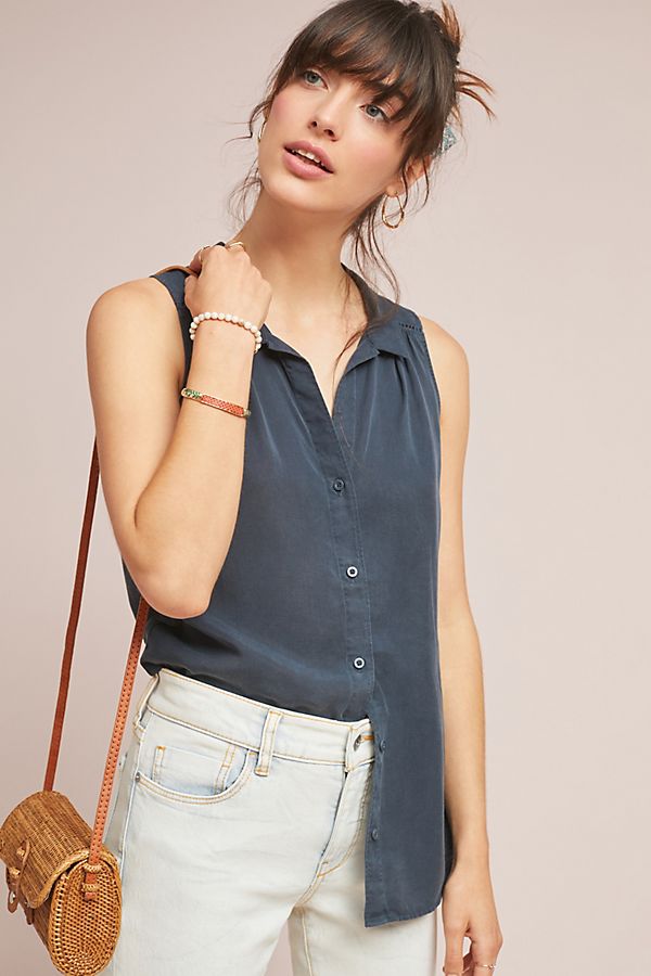 Slide View: 1: Cloth & Stone Sleeveless Buttondown