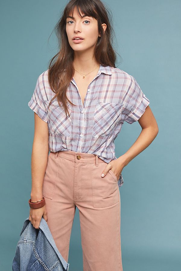 Slide View: 1: Cloth & Stone Plaid Buttondown