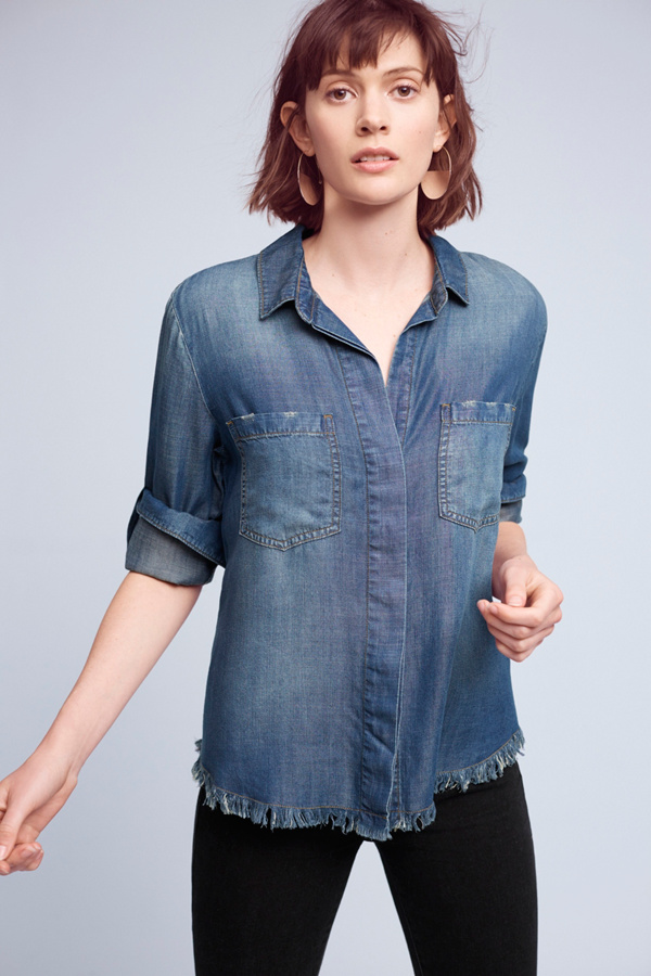 Slide View: 1: Raw-Hem Buttondown