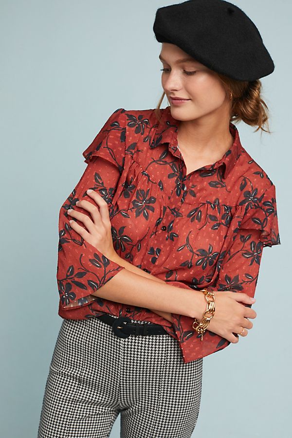 Slide View: 1: Autumn Floral Blouse