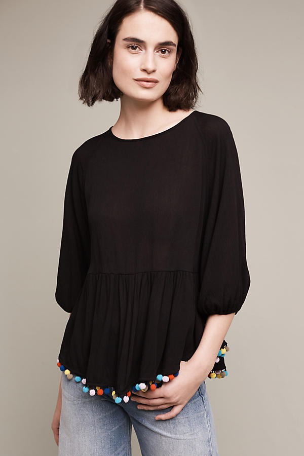 Slide View: 1: Pom-Dipped Top