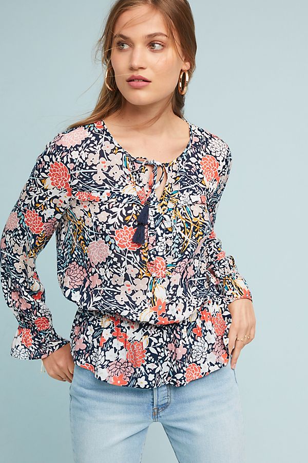 Slide View: 1: Begonia Peasant Top