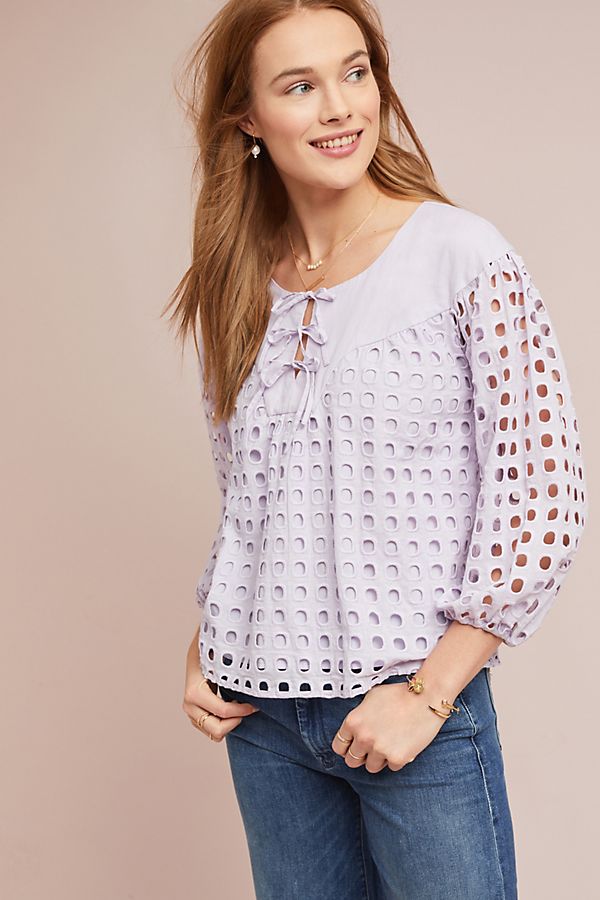 Slide View: 1: Blythe Eyelet Top