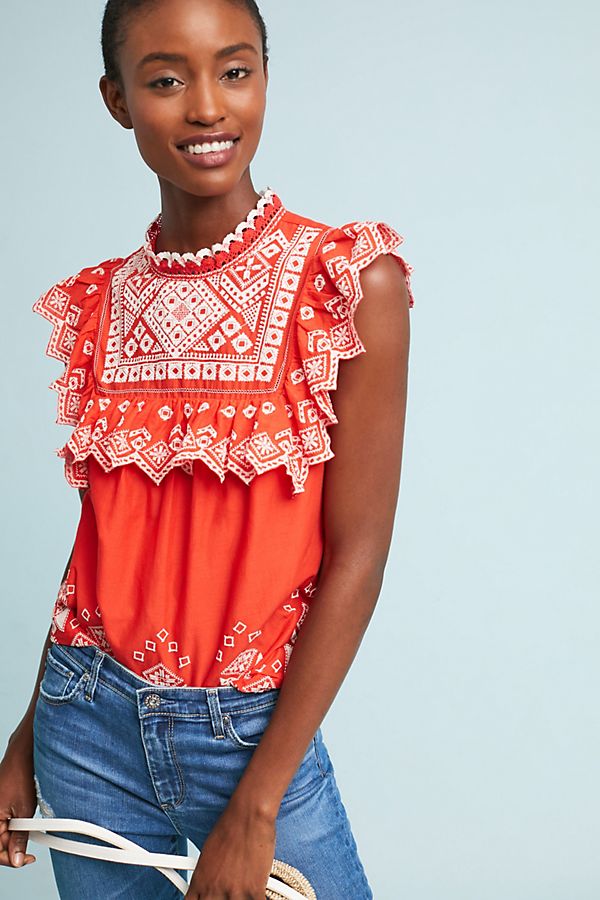 Slide View: 1: Briar Embroidered Blouse
