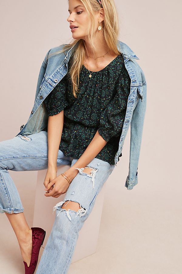 Slide View: 1: Estate Floral Blouse
