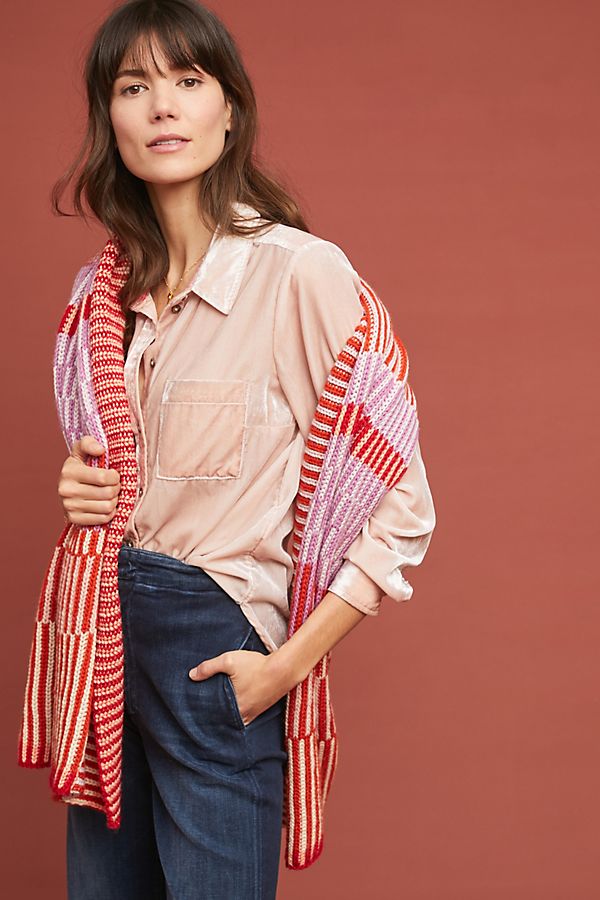 Slide View: 1: Velvet Buttondown