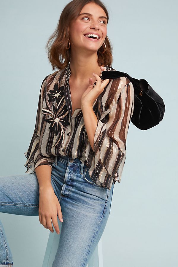 Slide View: 1: Shrie Striped Blouse