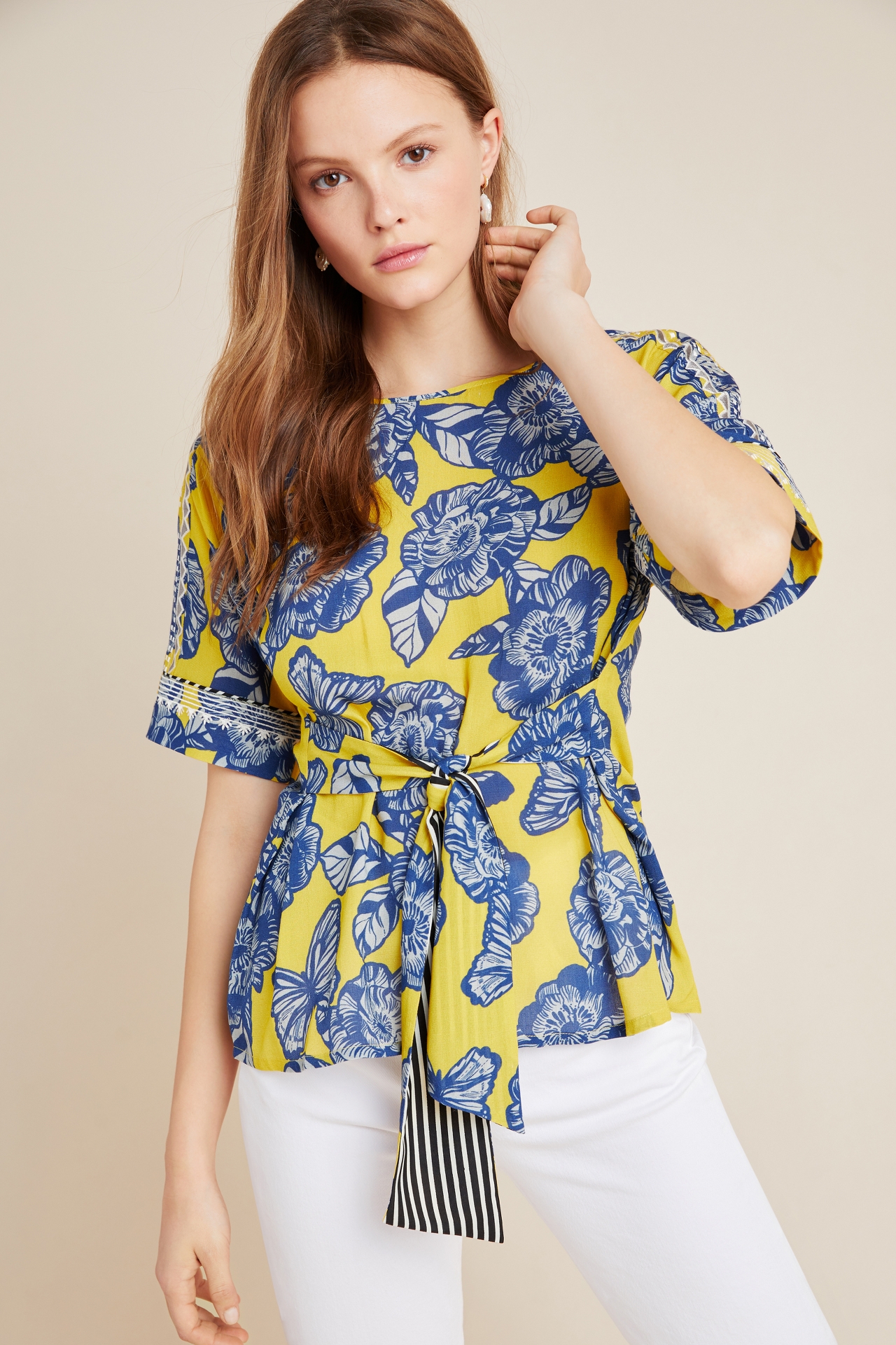 Marita Tie-Front Blouse