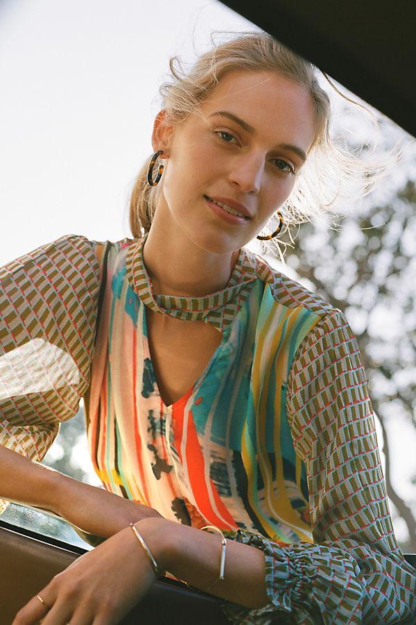 Slide View: 1: Retro Peasant Blouse