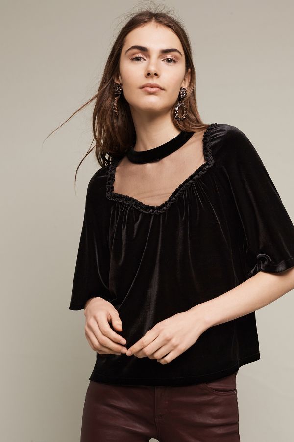 Agacia Velvet Top | Anthropologie