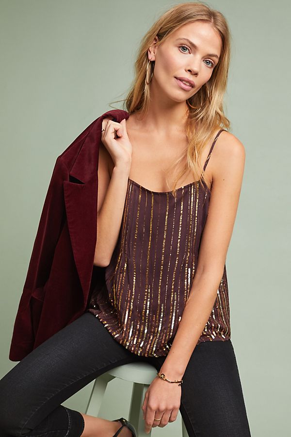 Slide View: 1: Downtown Sequin Cami