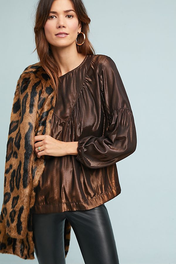 Slide View: 1: Merry Metallic Blouse