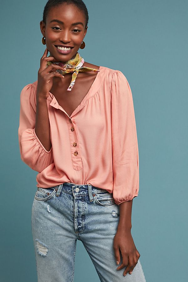 Slide View: 1: Kalas Henley Blouse