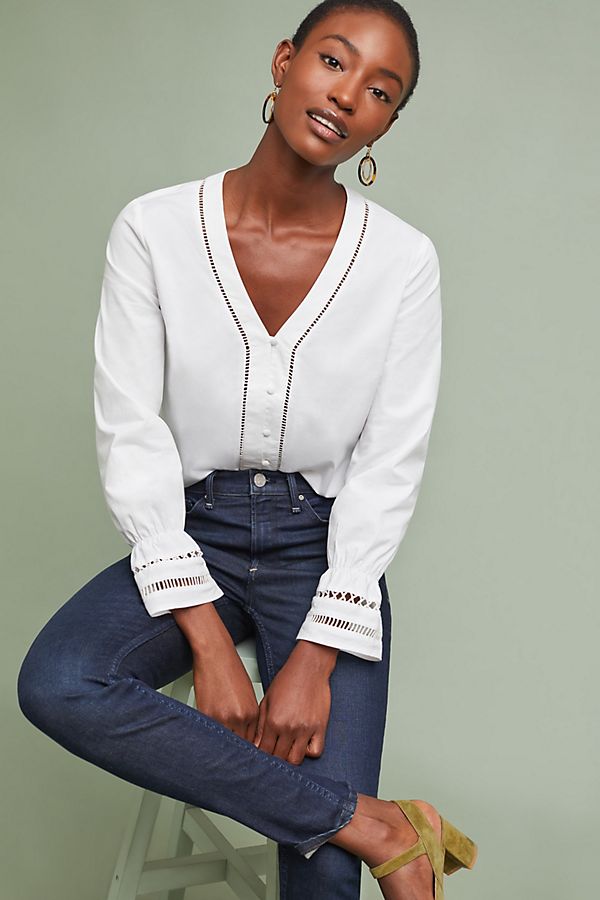Slide View: 1: Hannah Poplin Blouse