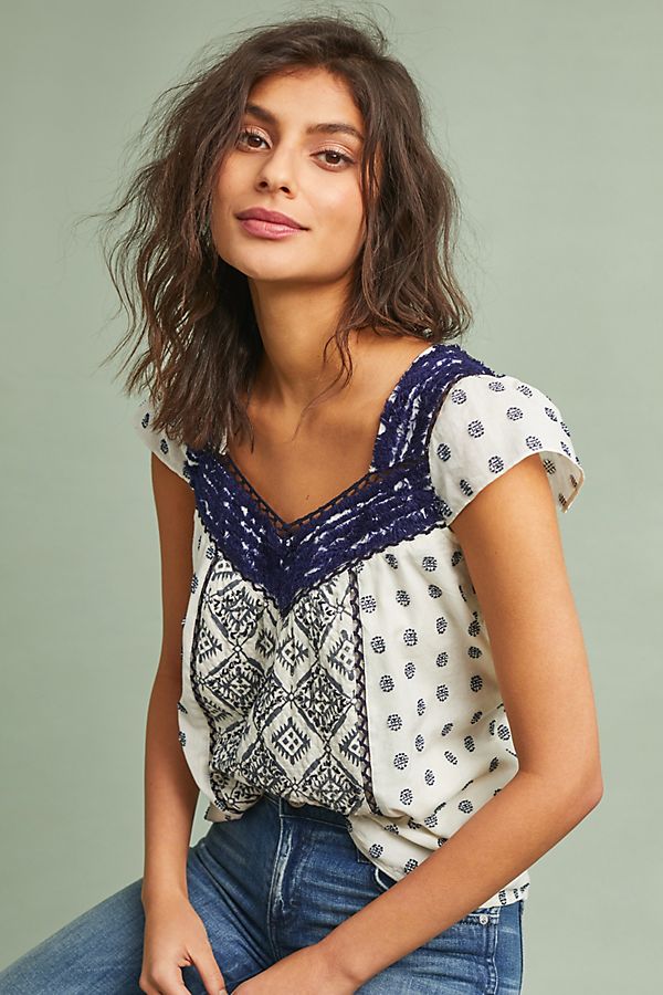 Slide View: 1: Palm Springs Fringed Blouse