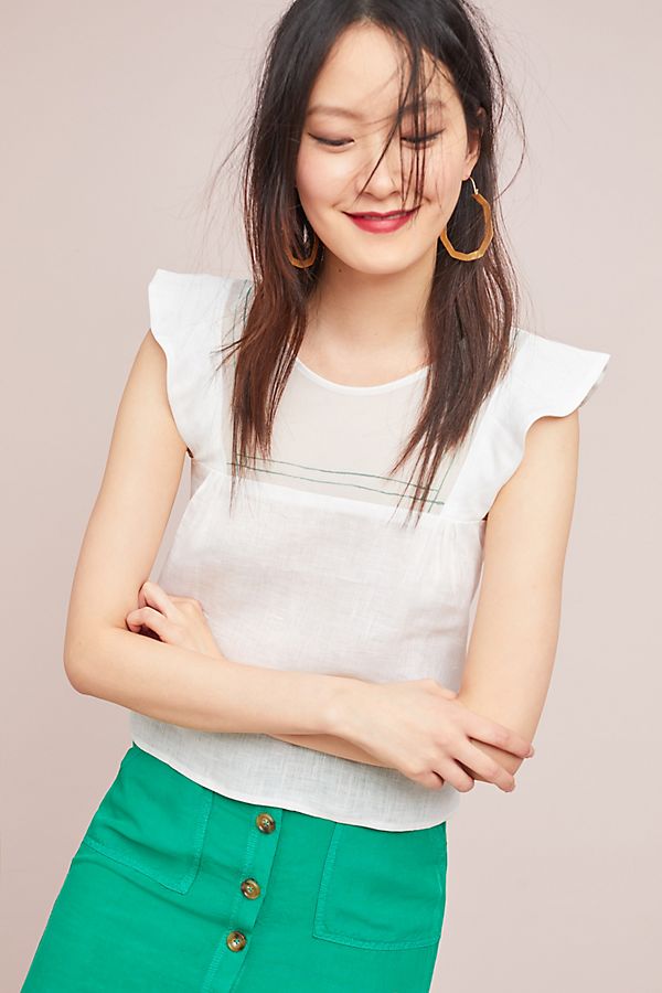 Slide View: 1: Nadja Handpainted Silk Blouse