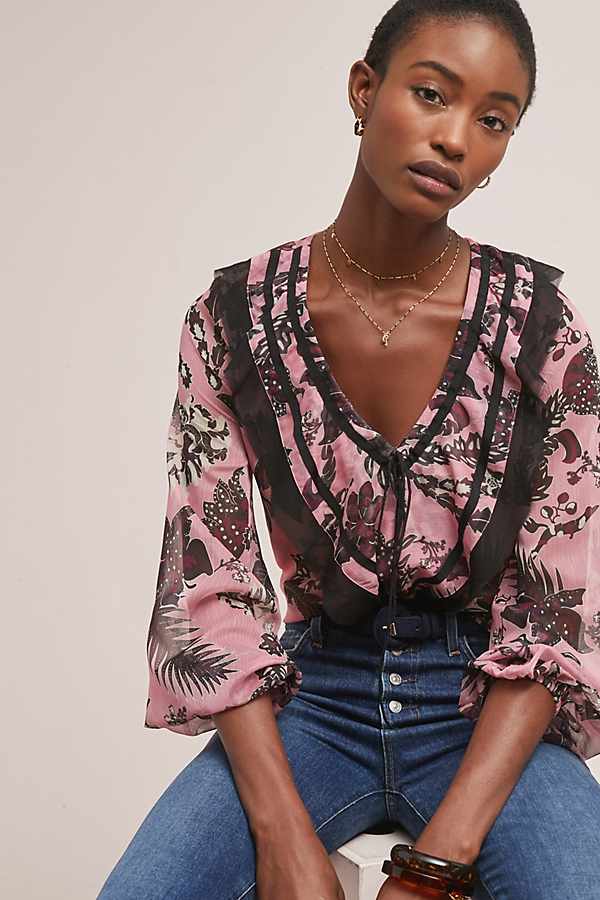Slide View: 1: Alene Ruffled Blouse
