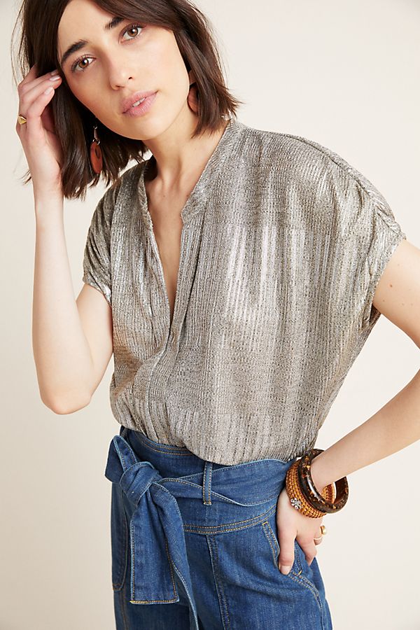 Slide View: 1: Blake Metallic Top