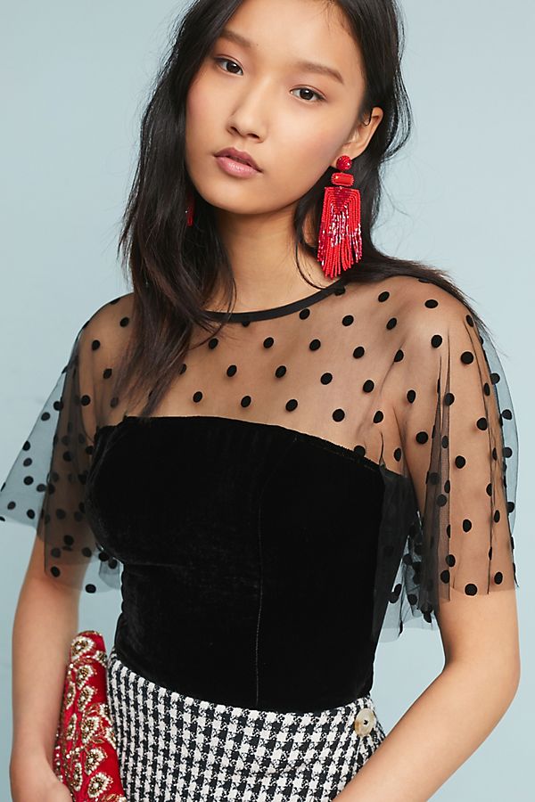 Slide View: 1: Velvet Party Top