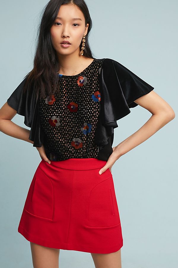 Slide View: 1: Langley Velvet Top