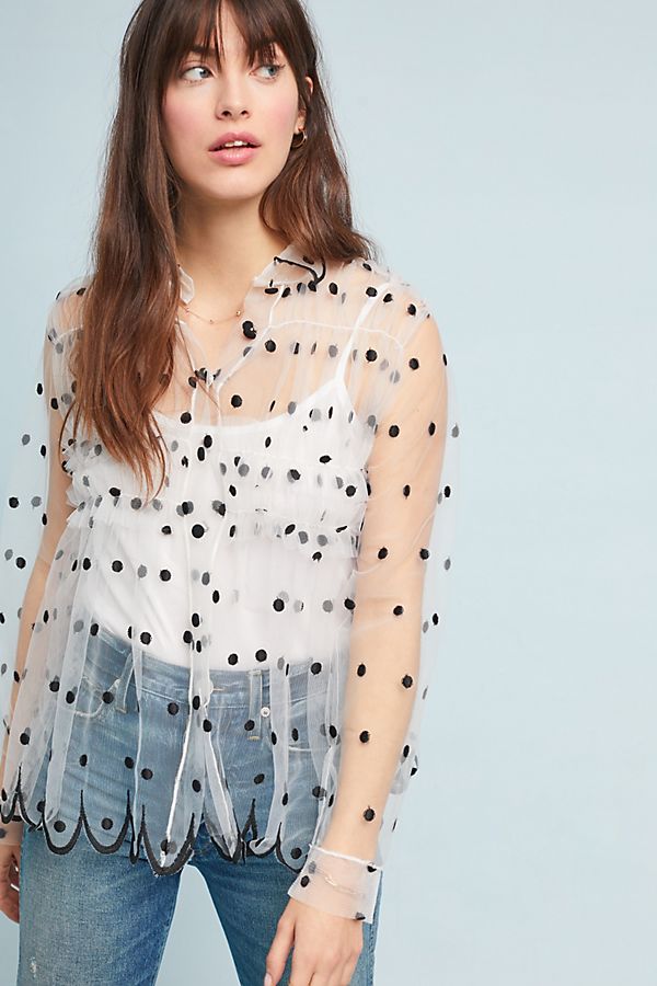 Slide View: 1: Lola Polka Dot Top