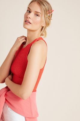 Nation Ltd Christine Smocked Tank In Red