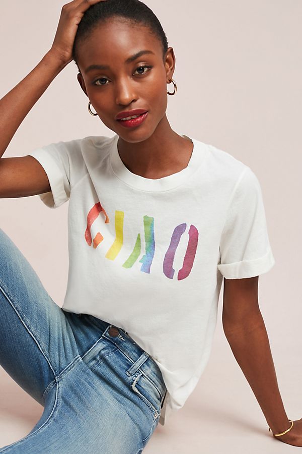 Slide View: 1: Sol Angeles Rainbow Ciao Graphic Tee