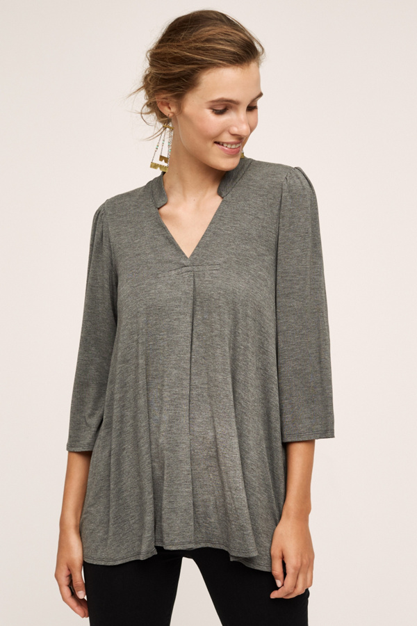 cropped peasant tee