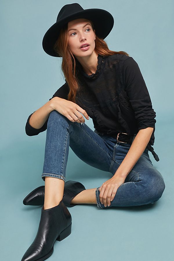 Slide View: 1: Victoria Lace-Trimmed Top