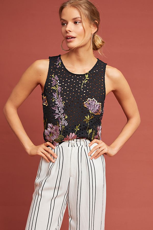 Slide View: 1: Harriet Embroidered Tank
