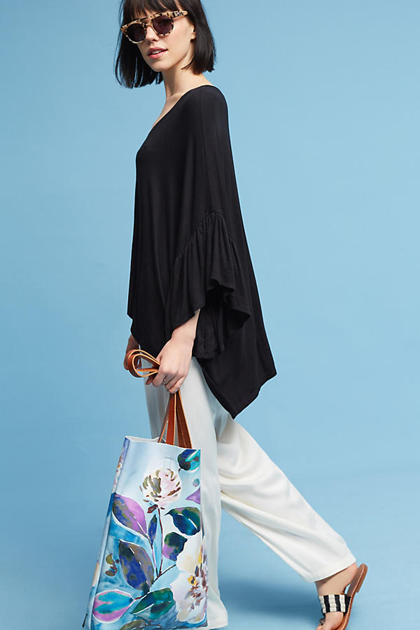 Slide View: 1: Capa Fluttered V-Neck Tunic