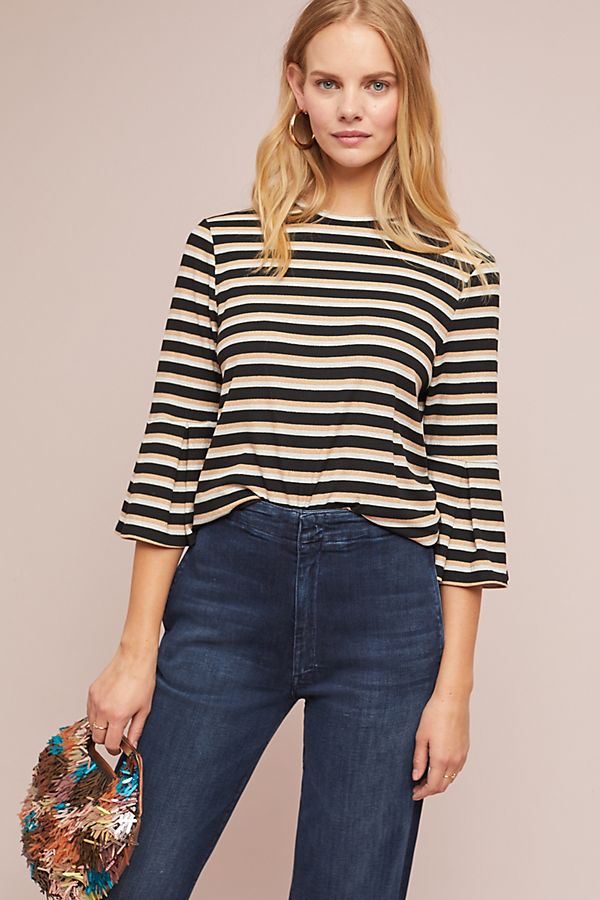 Slide View: 1: Valentre Striped Pullover