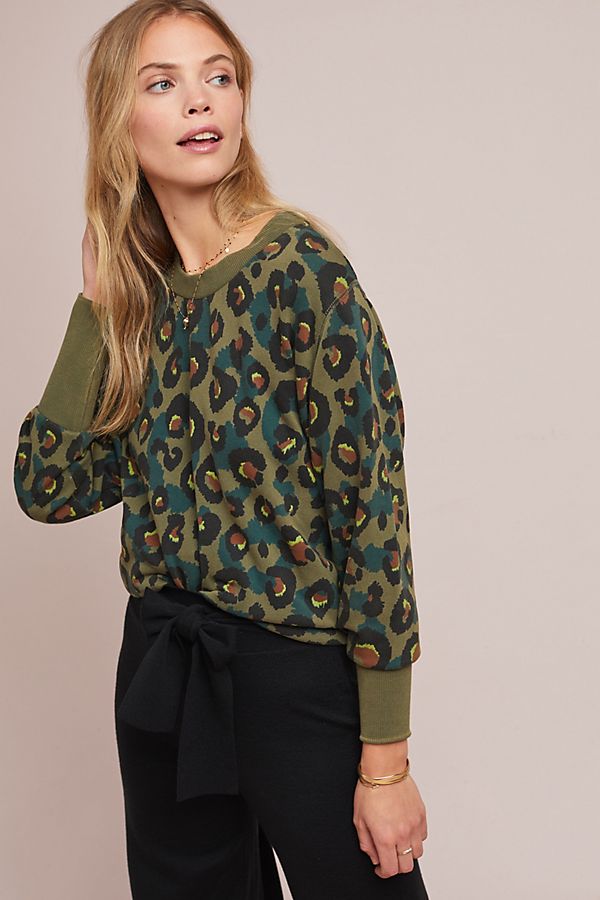 Slide View: 1: Wild Leopard Sweatshirt