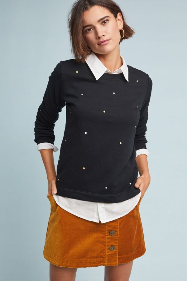 T. La, Metallic Polka Dot Sweatshirt