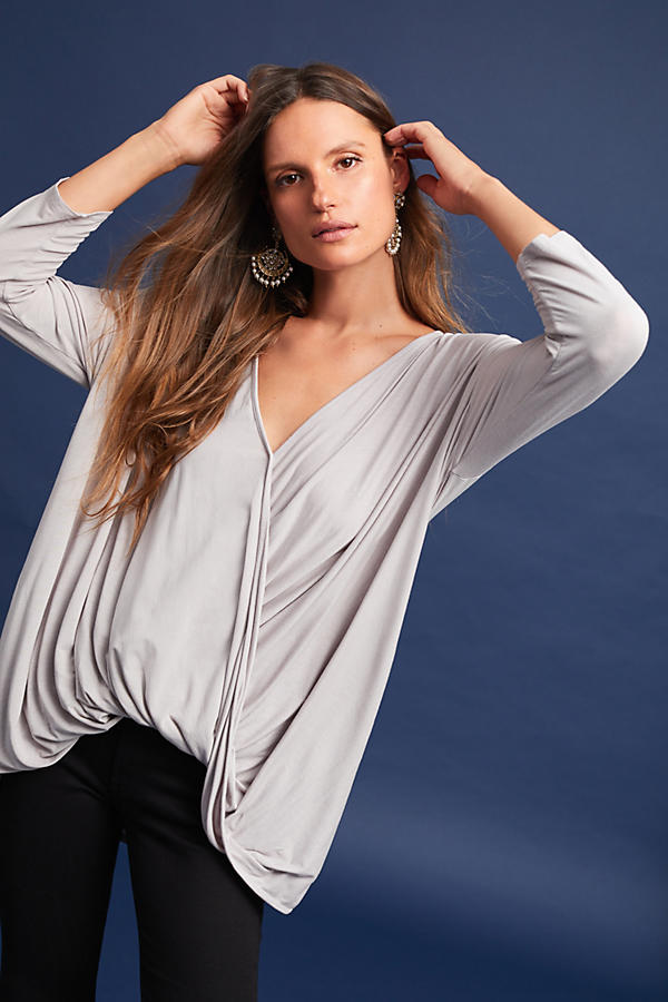 Slide View: 1: Michael Stars Draped Wrap Top