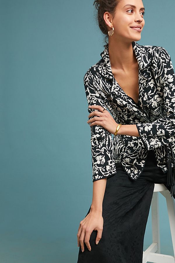 Slide View: 1: Reversible Intarsia Blazer