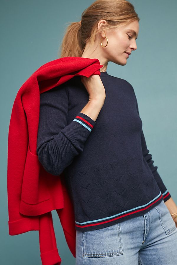 Slide View: 1: Saddlebrook Striped Sweater