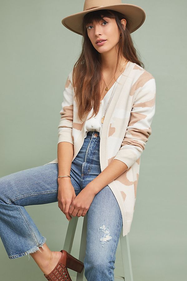 Slide View: 1: Camo Knit Cardigan
