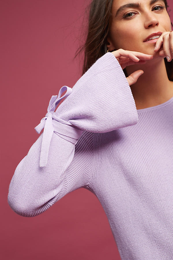 Slide View: 1: Fluted-Sleeve Pullover