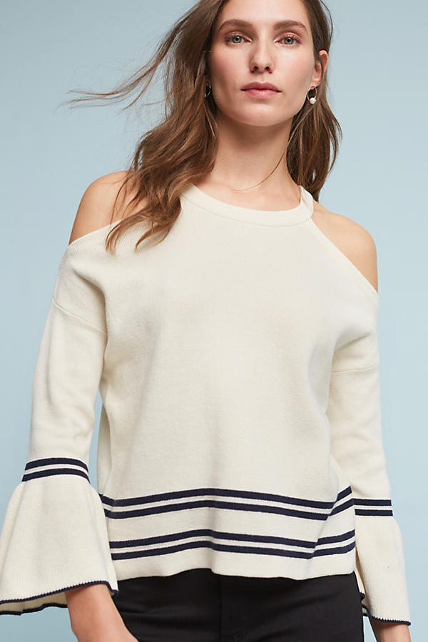 Slide View: 1: Leandre Open-Shoulder Top