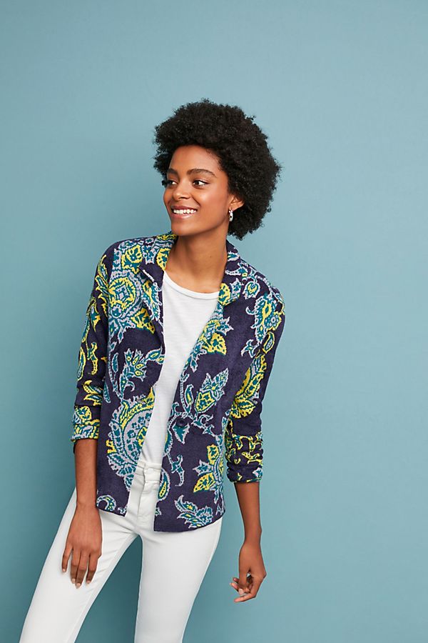Slide View: 3: Printed Chenille Jacket