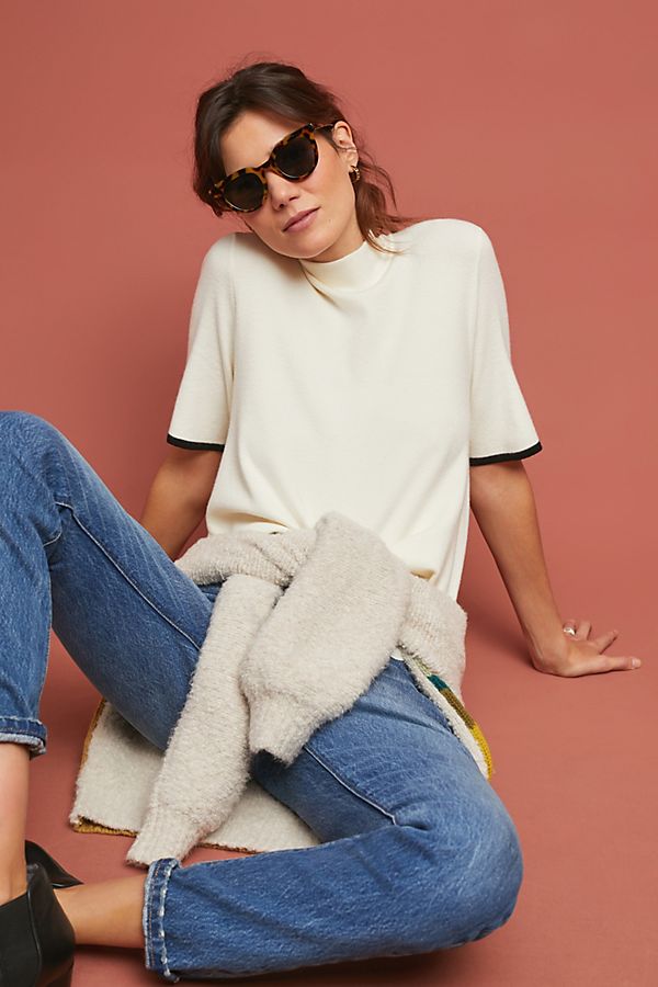 Slide View: 1: Rhiannon Mock Neck Top