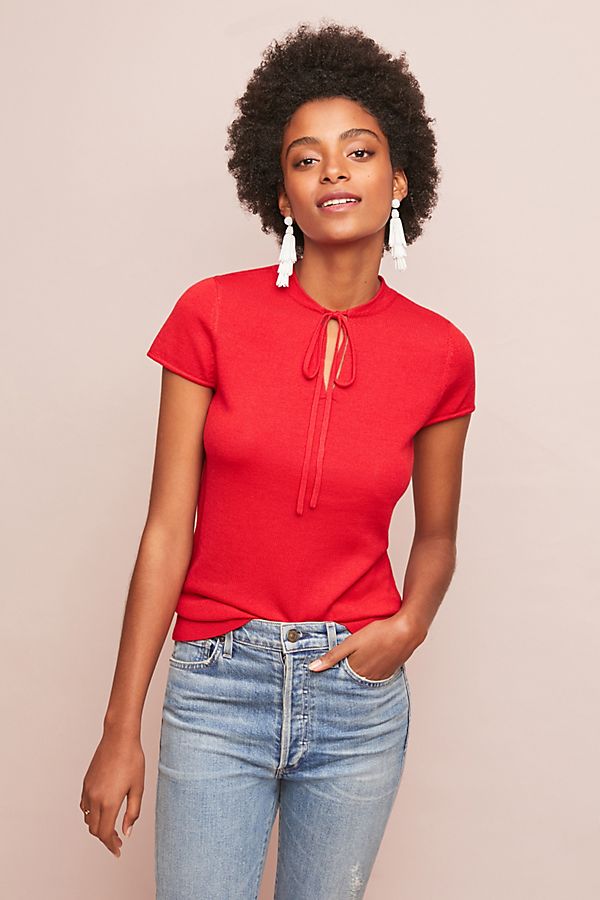 Slide View: 1: Laval Tie-Neck Sweater