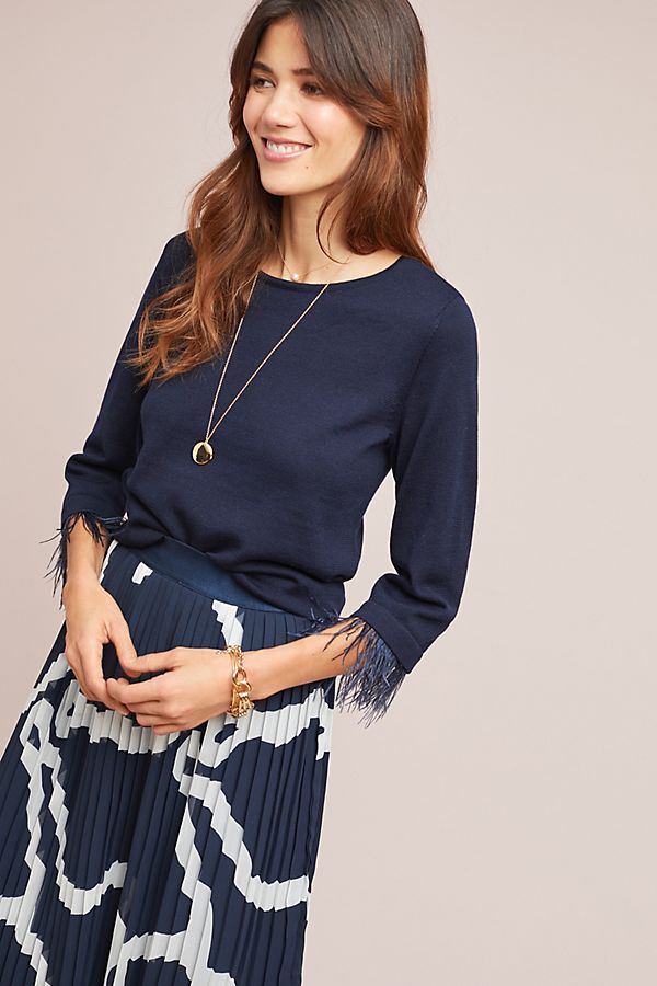 Slide View: 1: Gatsby Feathered Pullover