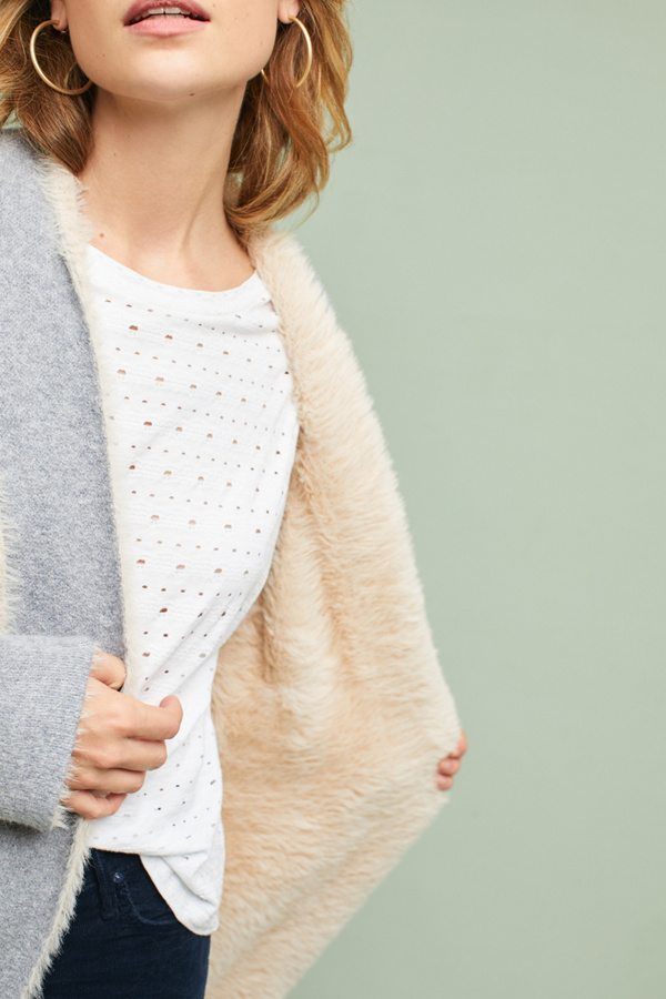 Eyelash Long Cardigan Anthropologie