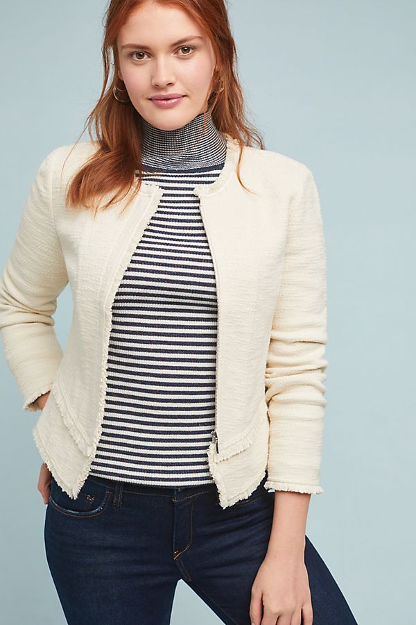 Slide View: 1: Bardot Knit Moto Jacket