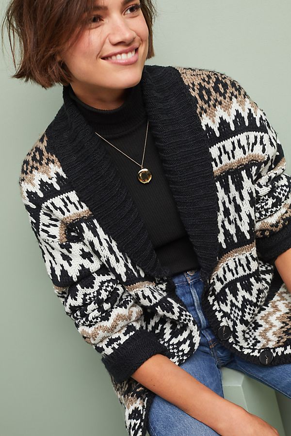Slide View: 1: Helena Fair Isle Cardigan